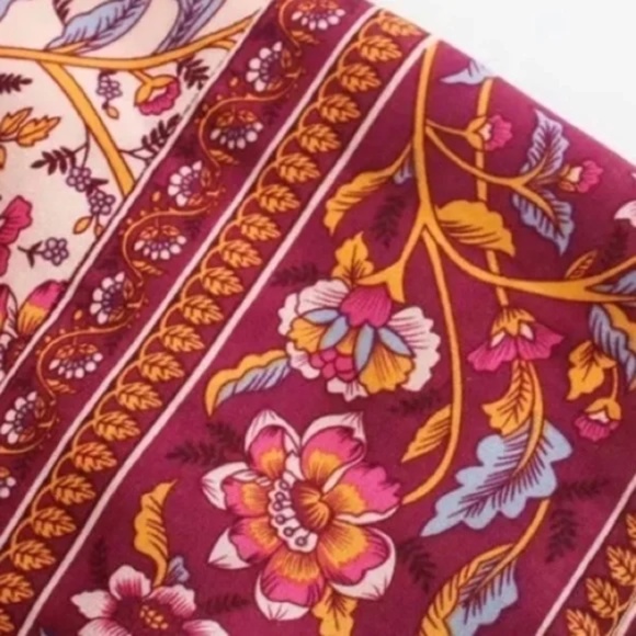 SOLD OUT Pink Bohemian Button Front Floral Dress - Picture 5 of 10